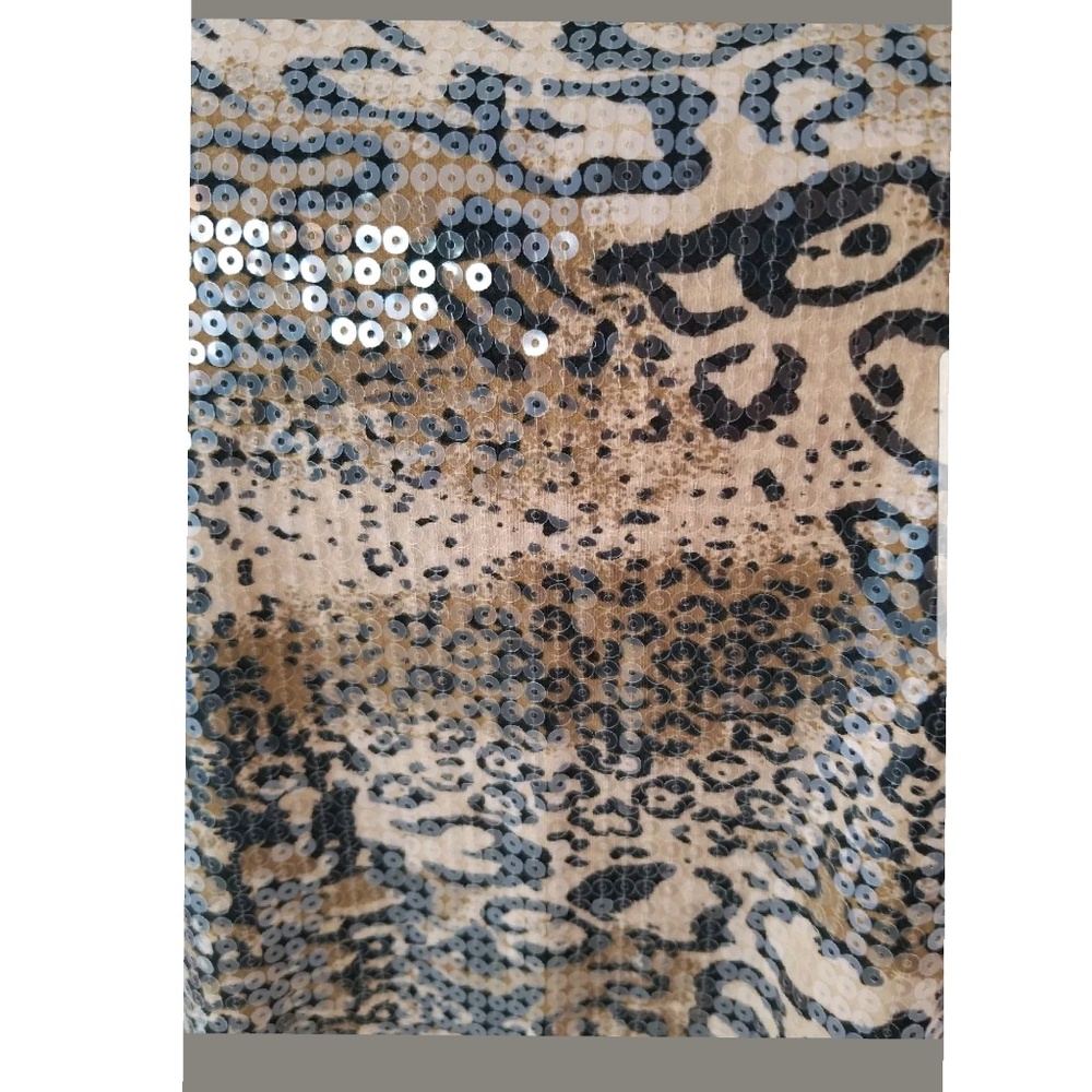 Sequined animal print tank top camel brown FIRM PRICE**** - Picture 3 of 7